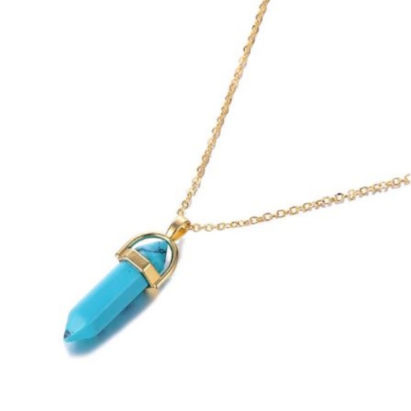 Gorgeous Quartz Gold Necklace, NEW - Picture 7 of 8